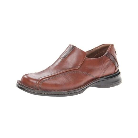 Clarks Men's Escalade Slip-On Loafers Brown Size 8 - Picture 1 of 7